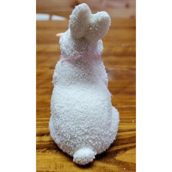 Department 56 Snowbabies Easter Bunny Rabbit Pink Ears Nose Vintage 1996 - Picture 6 of 12